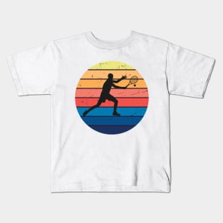 Retro Vintage Tennis,Tennis Player Kids T-Shirt